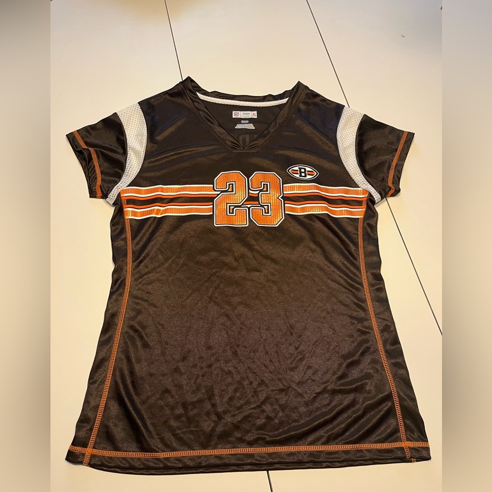 Cleveland Browns Joe Haden #23 retired CB women’s fitted medium NFL cornerback